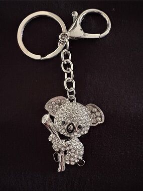 Nicole Silver Crystal Koala Keychain